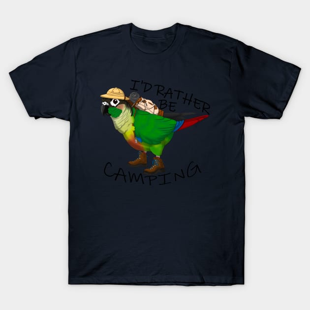 Conure Goes Camping T-Shirt by ChaneyAtelier